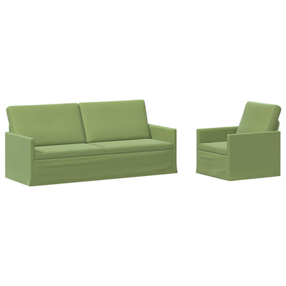 vidaXL Sofa Set 2 pcs Light Green Velvet 2