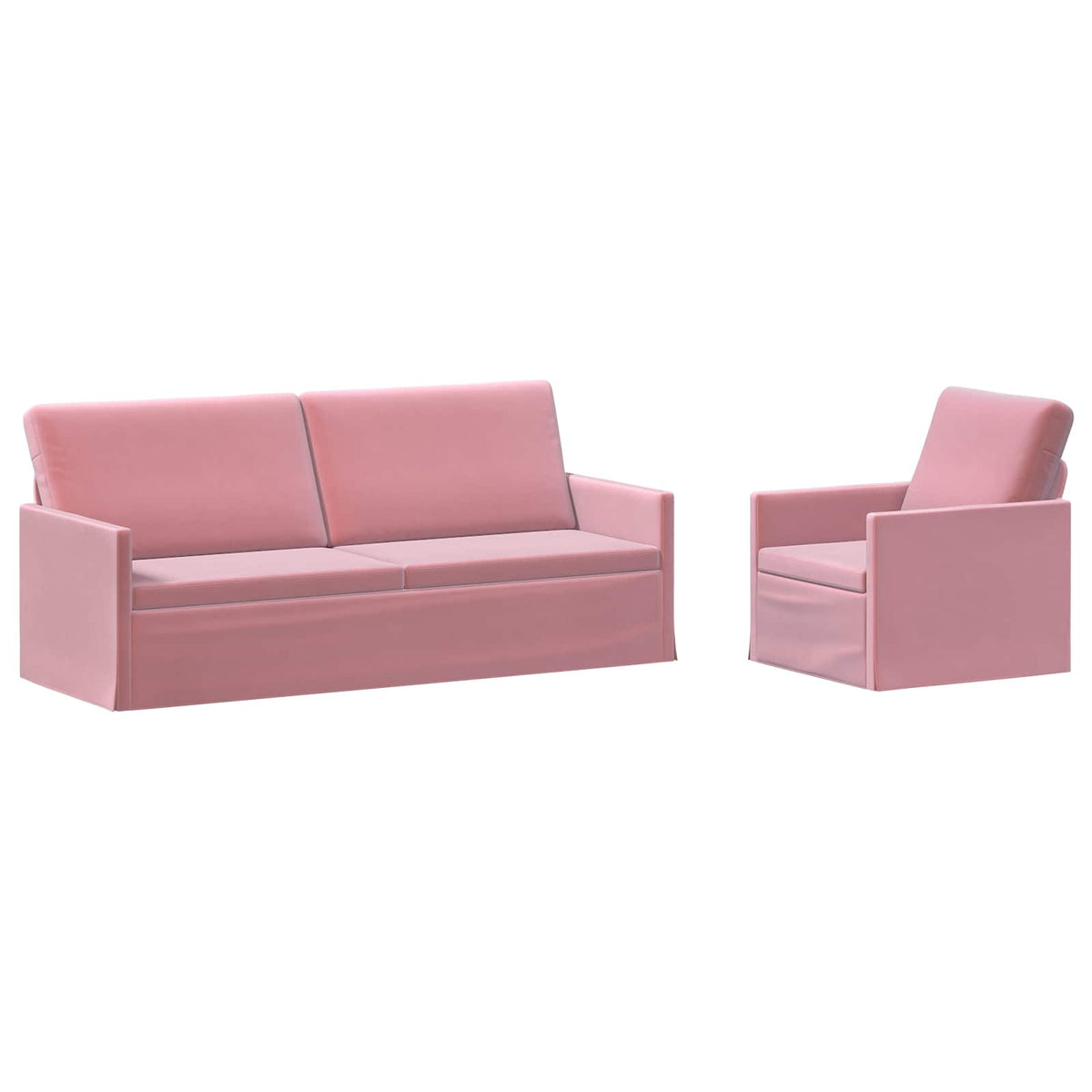 vidaXL Sofa Set 2 pcs Pink Velvet 2
