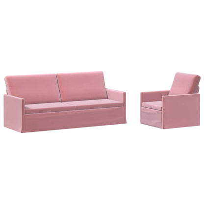 vidaXL Sofa Set 2 pcs Pink Velvet 2