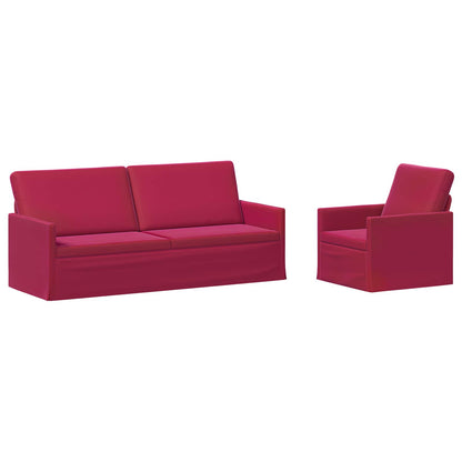 vidaXL Sofa Set 2 pcs Wine Red Velvet 2