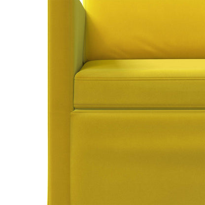 vidaXL Sofa Set 2 pcs Yellow Velvet 5