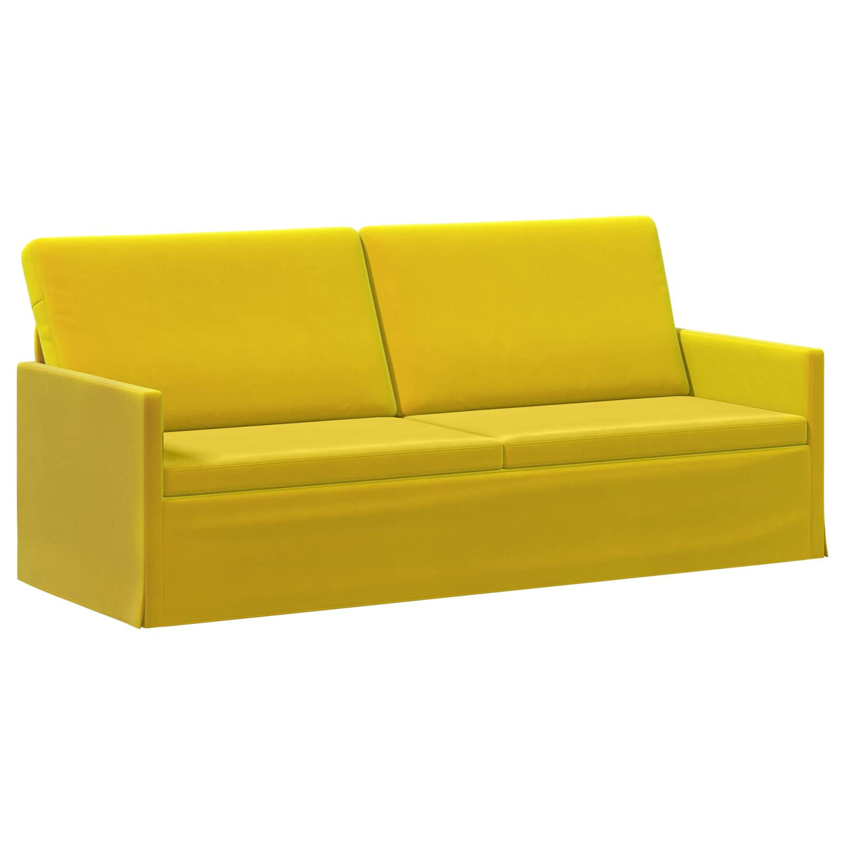 vidaXL Sofa Set 2 pcs Yellow Velvet 4