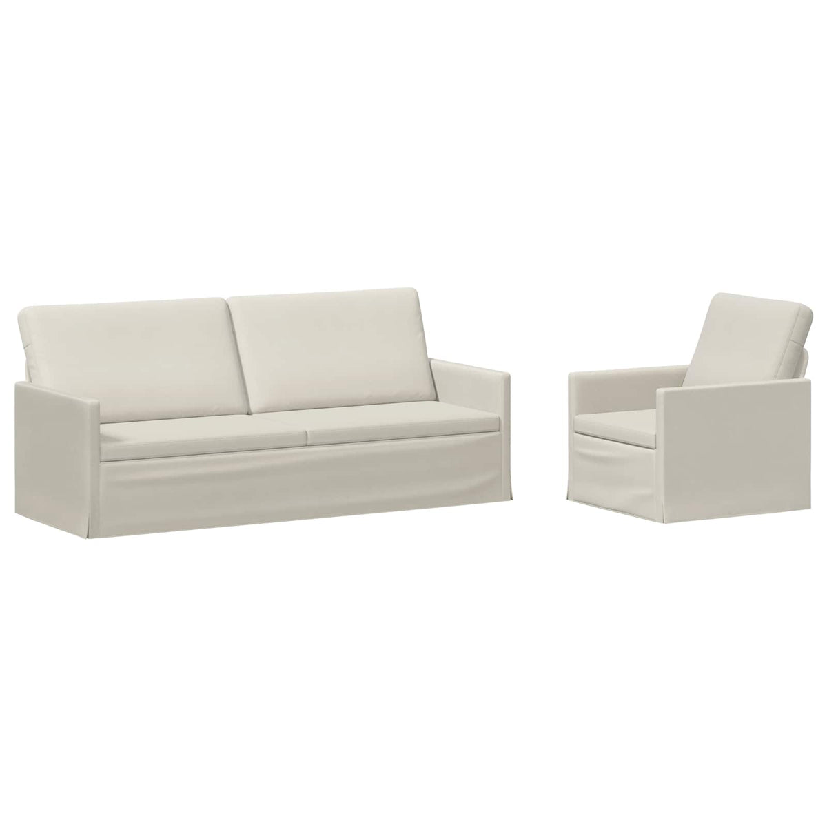 vidaXL Sofa Set 2 pcs Cream Velvet 2