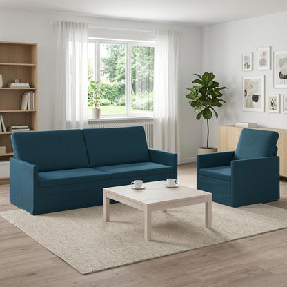 vidaXL Sofa Set 2 pcs Blue Velvet 1