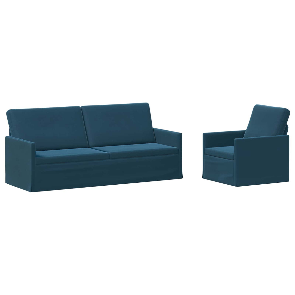 vidaXL Sofa Set 2 pcs Blue Velvet 2