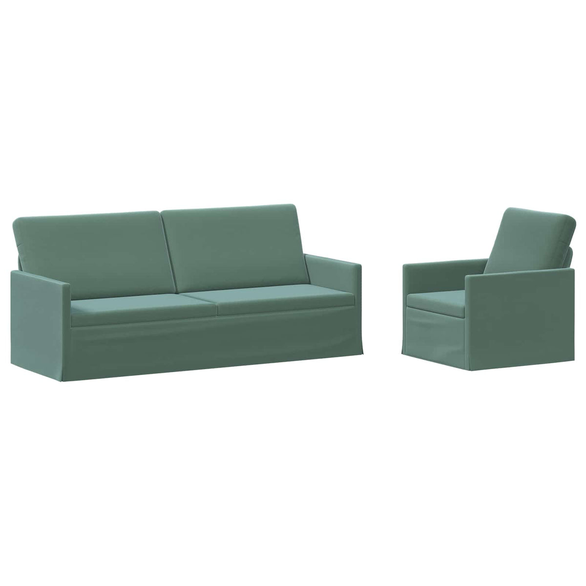 vidaXL Sofa Set 2 pcs Sea Green Velvet 2