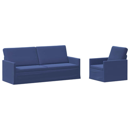 vidaXL Sofa Set 2 pcs Police Blue Velvet 2