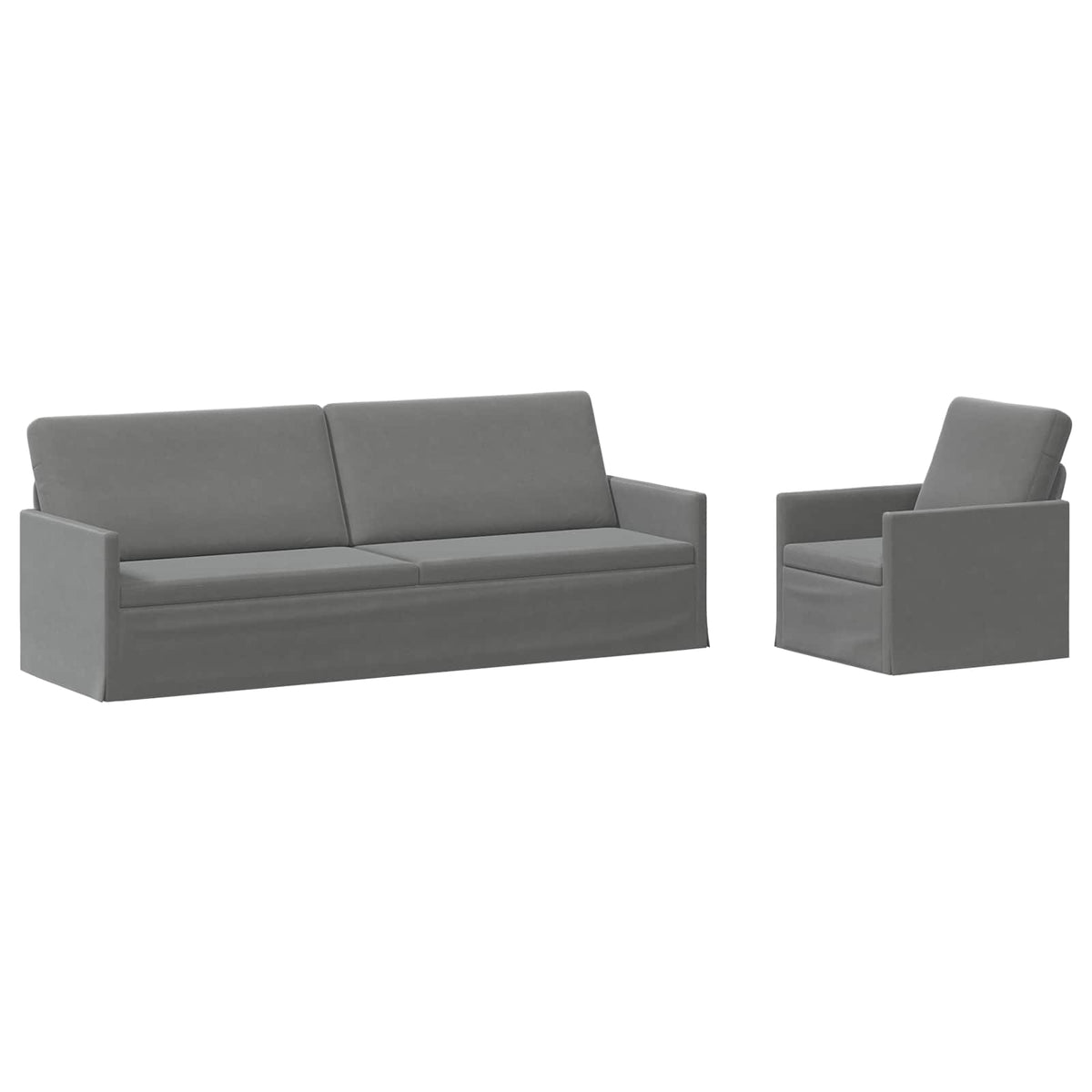 vidaXL Sofa Set 2 pcs Dark Grey Velvet 2