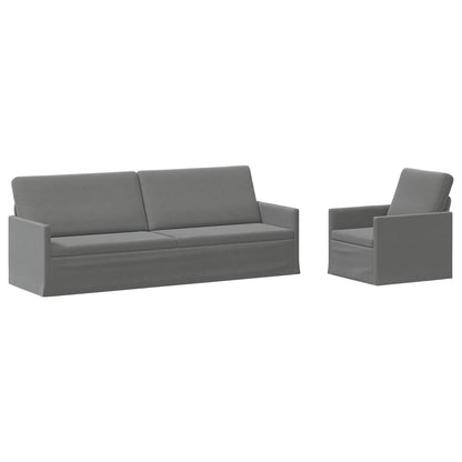 vidaXL Sofa Set 2 pcs Dark Grey Velvet 2