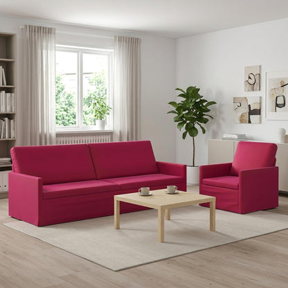 vidaXL Sofa Set 2 pcs Wine Red Velvet 1