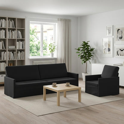 vidaXL Sofa Set 2 pcs Black Velvet 1