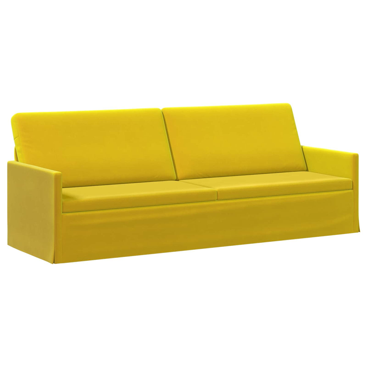vidaXL Sofa Set 2 pcs Yellow Velvet 4