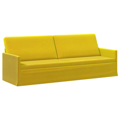 vidaXL Sofa Set 2 pcs Yellow Velvet 4