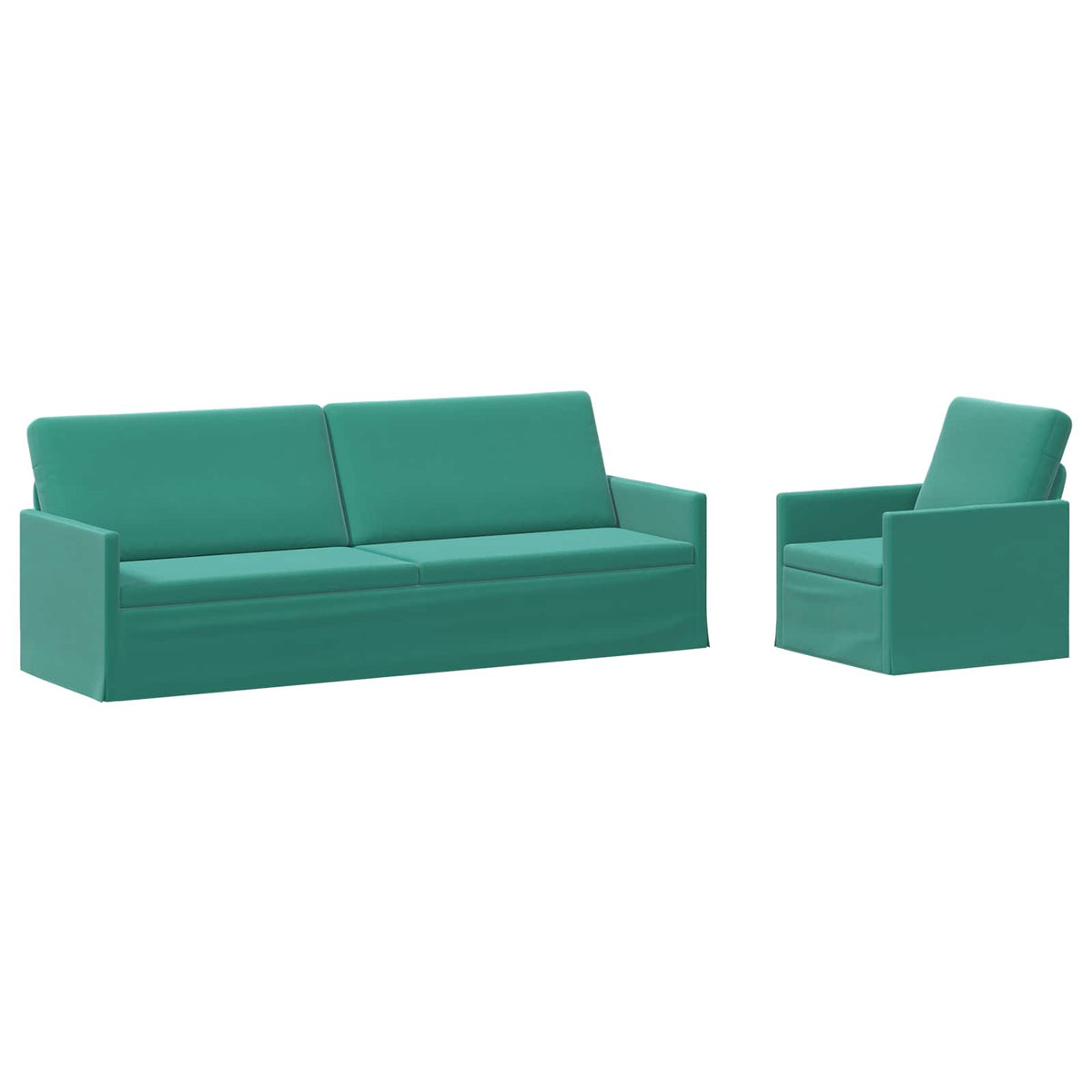 vidaXL Sofa Set 2 pcs Turquoise Velvet 2