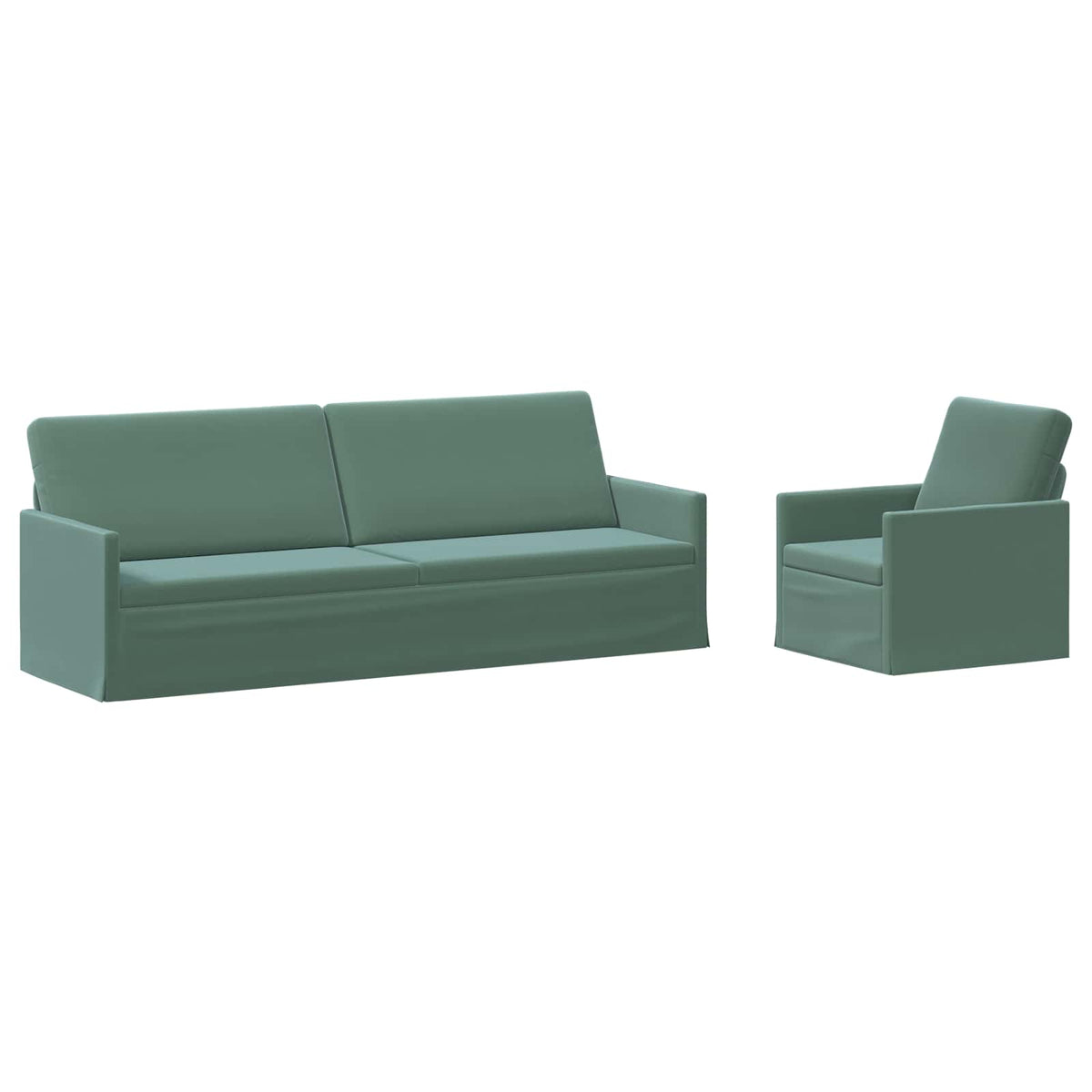 vidaXL Sofa Set 2 pcs Sea Green Velvet 2