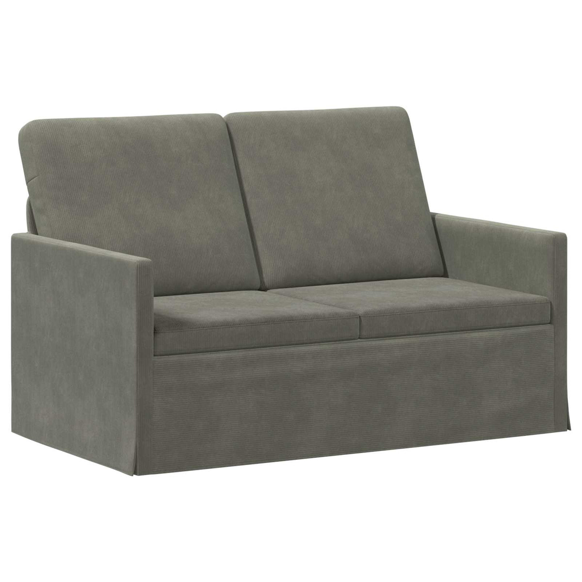 vidaXL Sofa Set 2 pcs Light Grey Corduroy Fabric 4