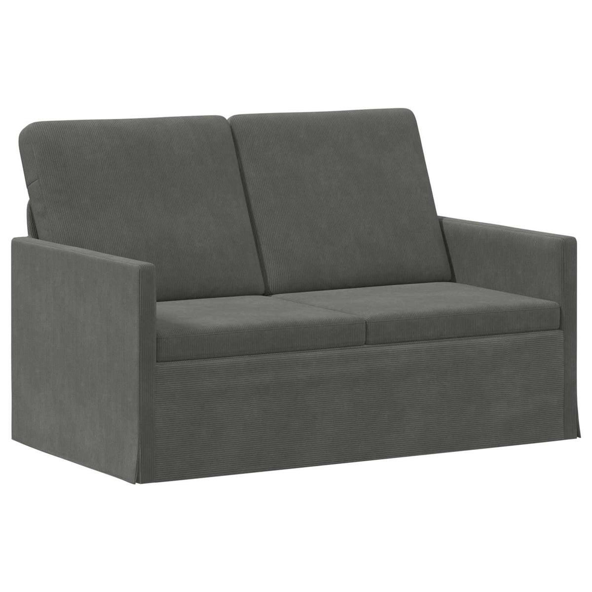 vidaXL Sofa Set 2 pcs Dark Grey Corduroy Fabric 4