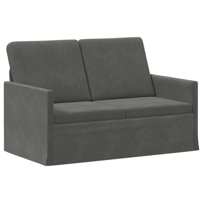vidaXL Sofa Set 2 pcs Dark Grey Corduroy Fabric 4
