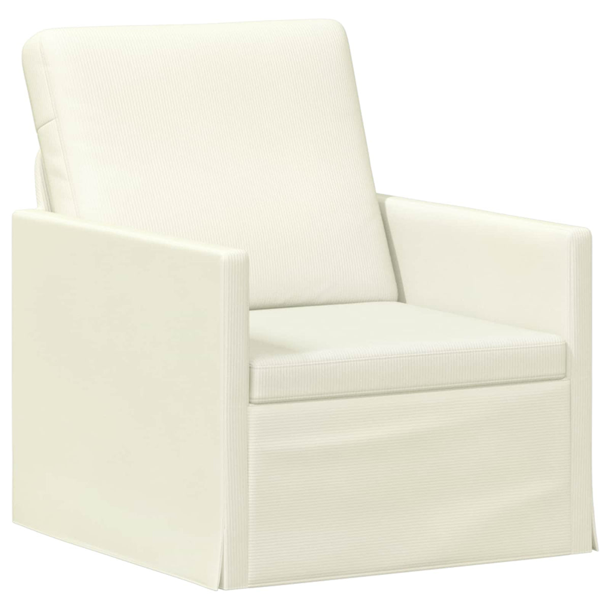 vidaXL Sofa Set 2 pcs Cream Corduroy Fabric 3