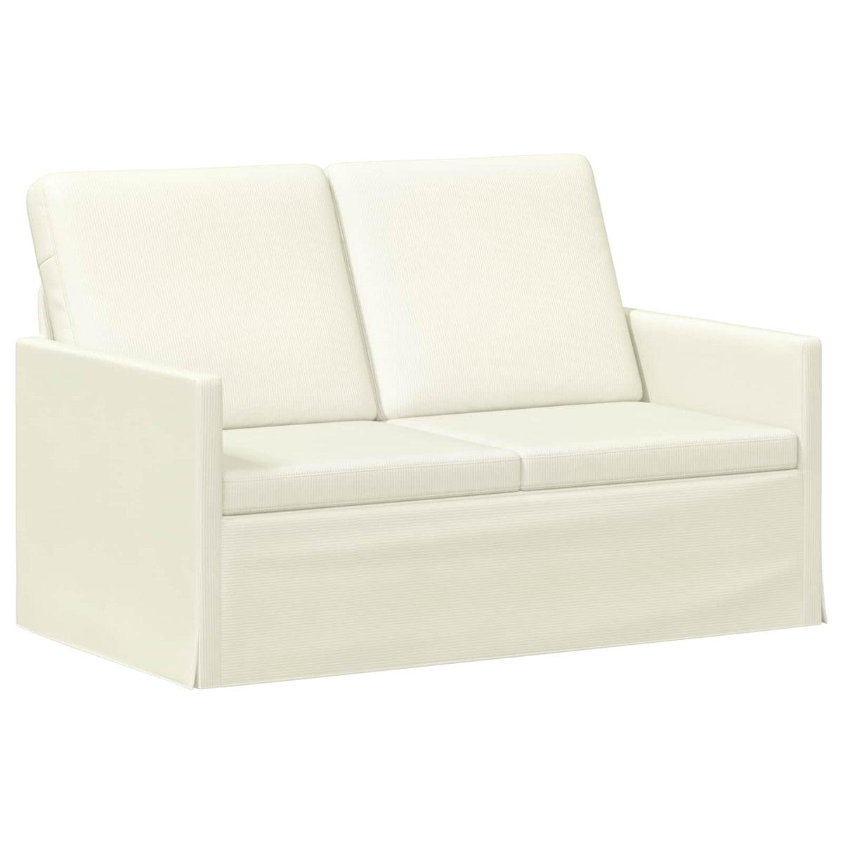 vidaXL Sofa Set 2 pcs Cream Corduroy Fabric 4