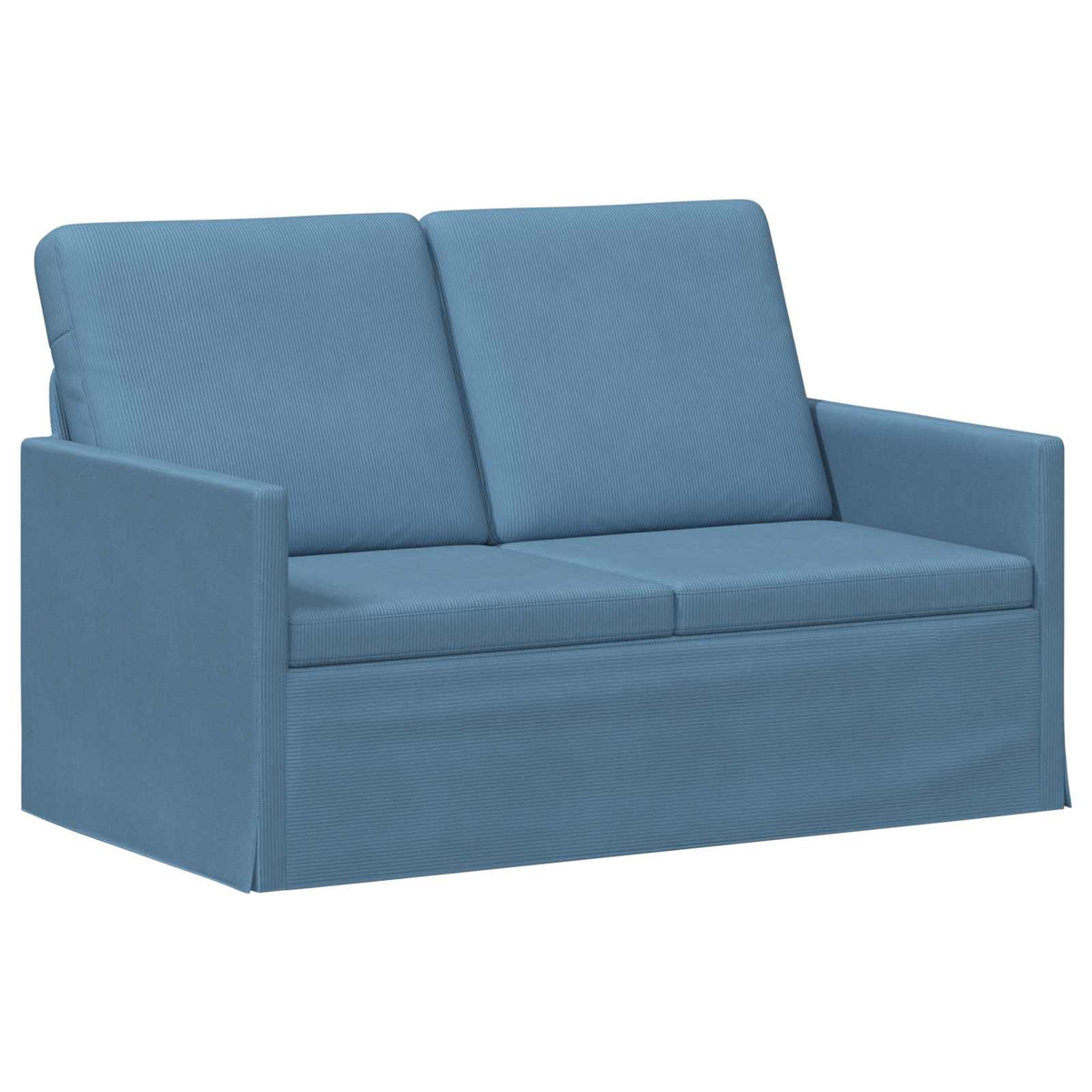 vidaXL Sofa Set 2 pcs Blue Corduroy Fabric 4