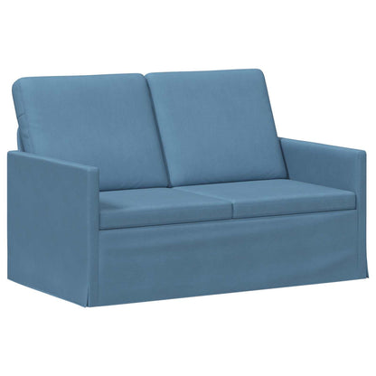 vidaXL Sofa Set 2 pcs Blue Corduroy Fabric 4