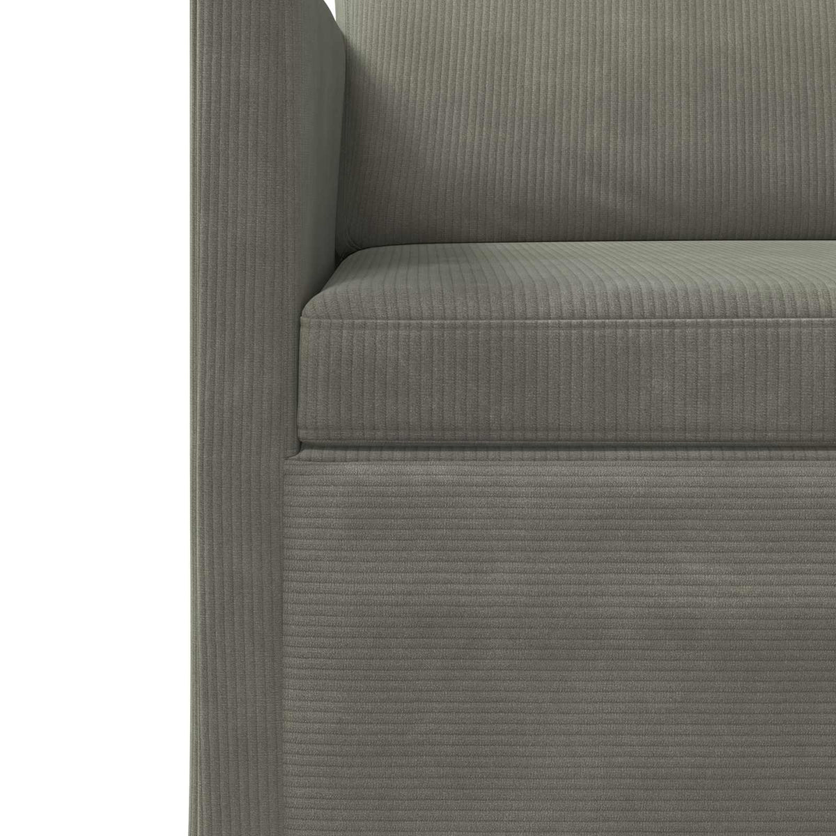 vidaXL Sofa Set 2 pcs Light Grey Corduroy Fabric 5