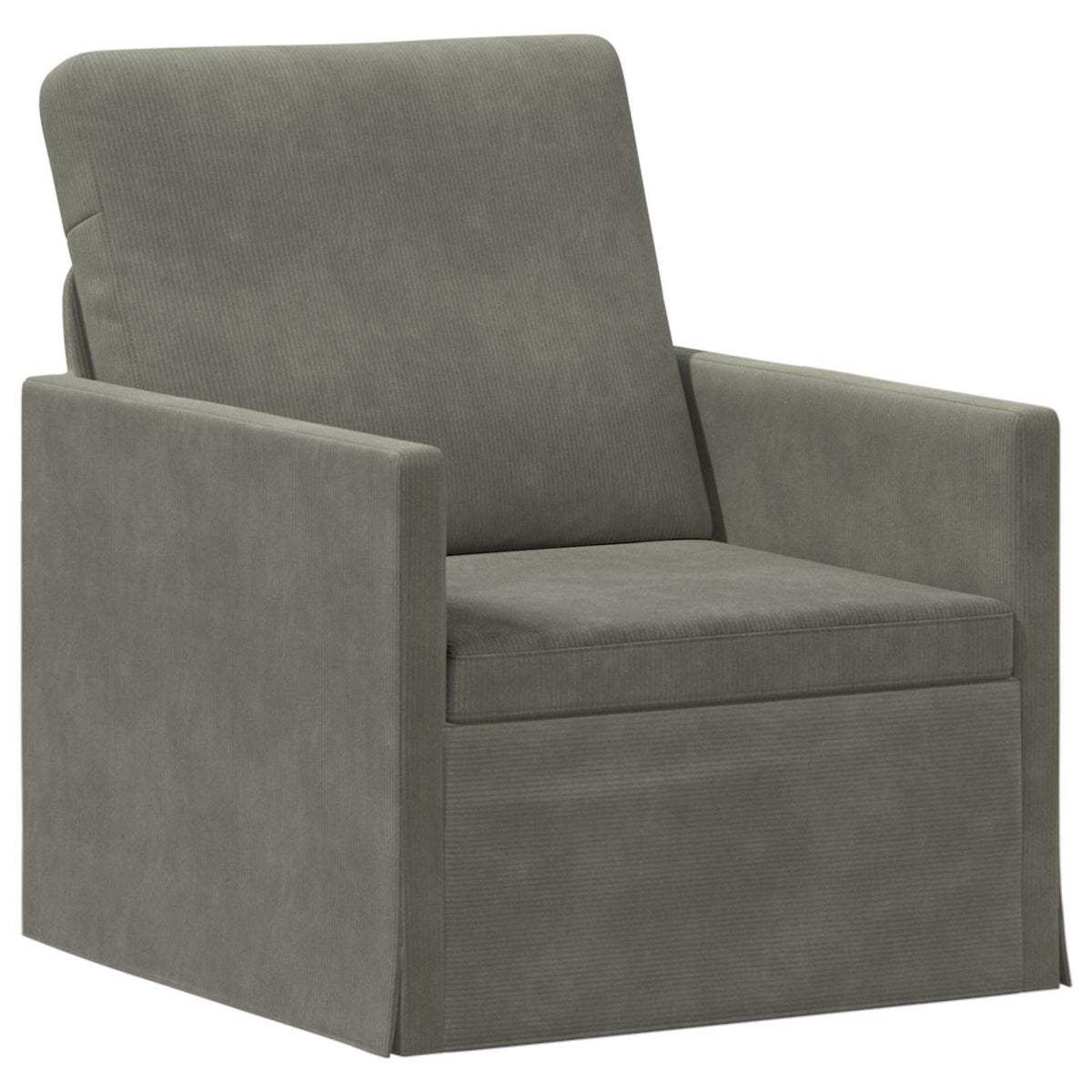 vidaXL Sofa Set 2 pcs Light Grey Corduroy Fabric 3