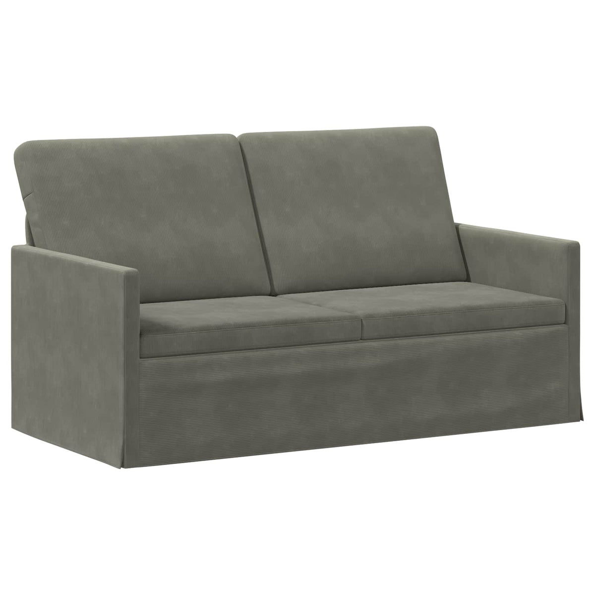 vidaXL Sofa Set 2 pcs Light Grey Corduroy Fabric 4