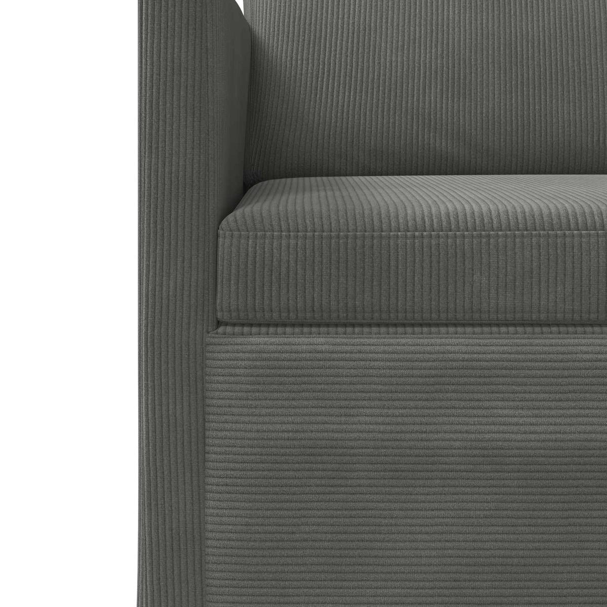 vidaXL Sofa Set 2 pcs Dark Grey Corduroy Fabric 5