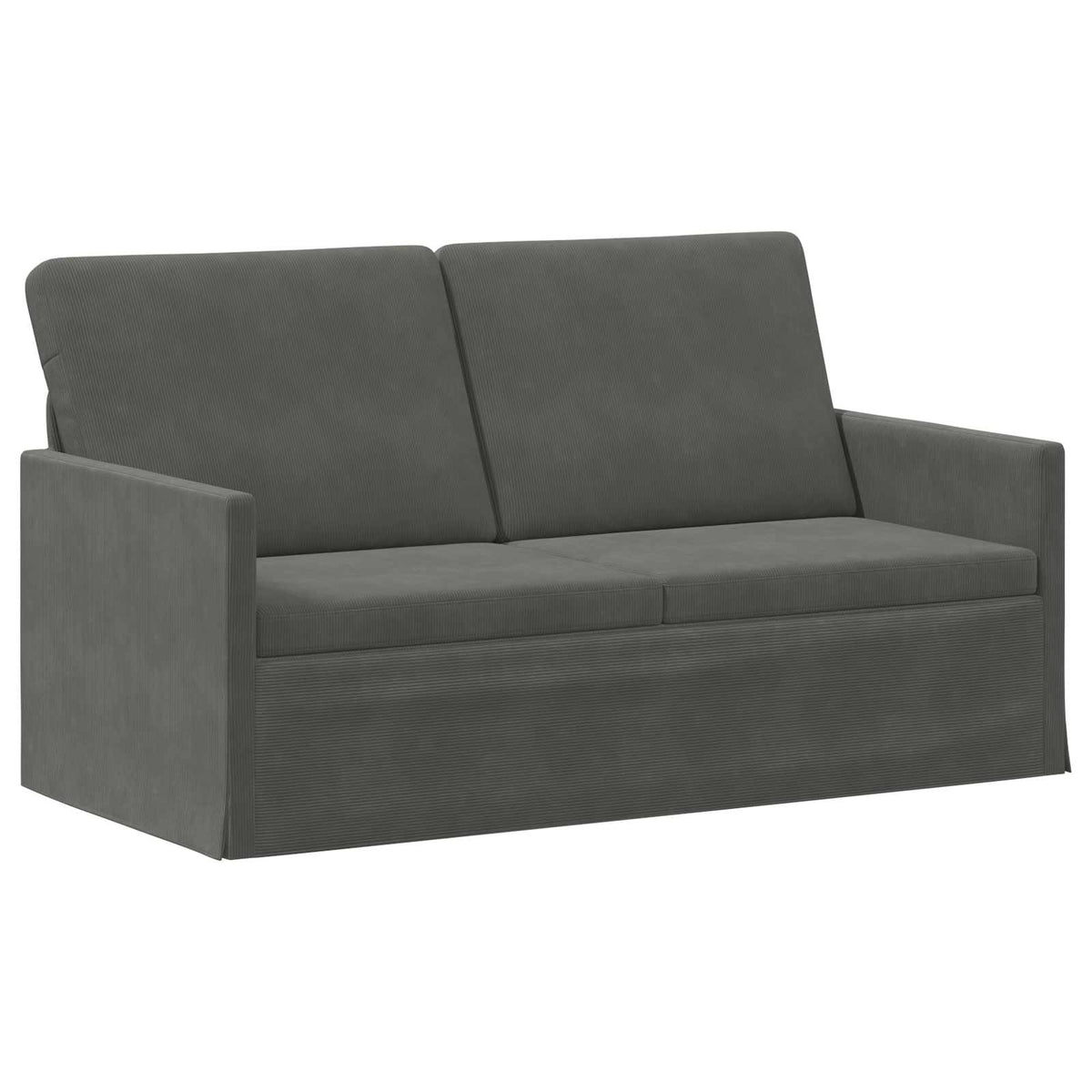 vidaXL Sofa Set 2 pcs Dark Grey Corduroy Fabric 4