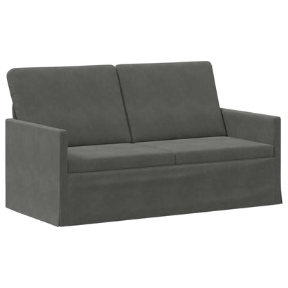 vidaXL Sofa Set 2 pcs Dark Grey Corduroy Fabric 4