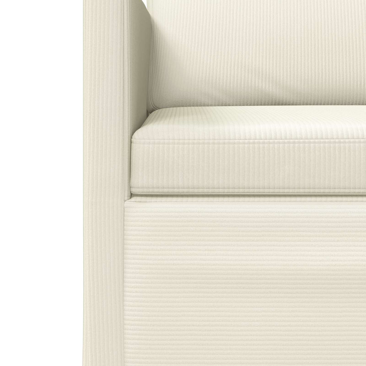 vidaXL Sofa Set 2 pcs Cream Corduroy Fabric 5