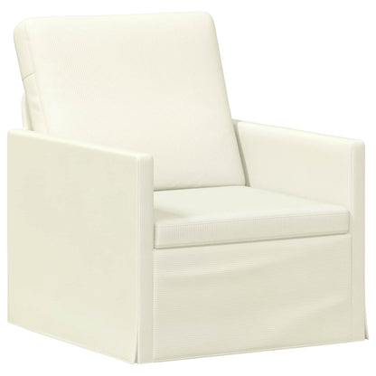 vidaXL Sofa Set 2 pcs Cream Corduroy Fabric 3