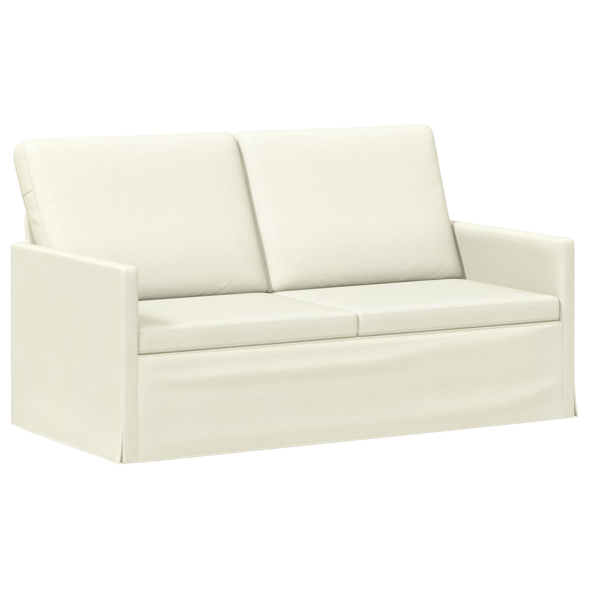 vidaXL Sofa Set 2 pcs Cream Corduroy Fabric 4
