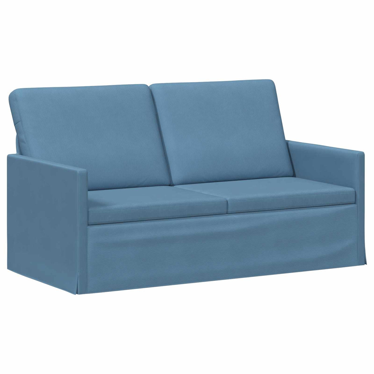 vidaXL Sofa Set 2 pcs Blue Corduroy Fabric 4
