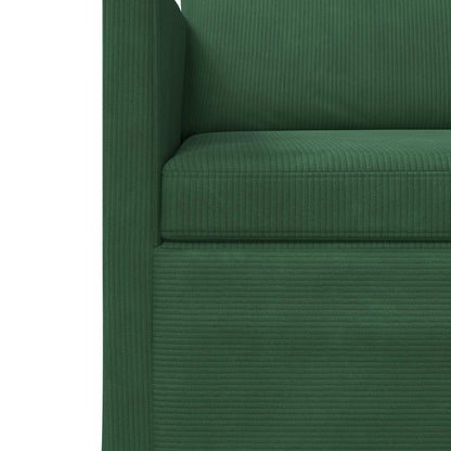 vidaXL Sofa Set 2 pcs Jungle Green Corduroy Fabric 5