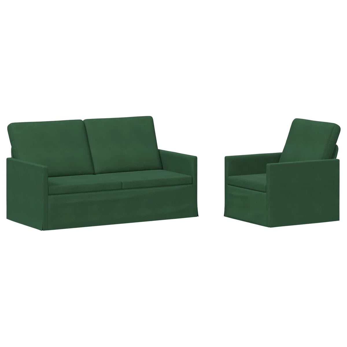 vidaXL Sofa Set 2 pcs Jungle Green Corduroy Fabric 2