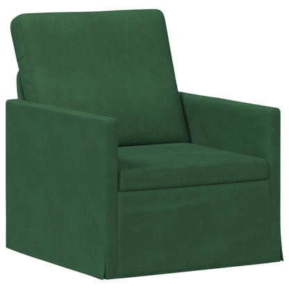 vidaXL Sofa Set 2 pcs Jungle Green Corduroy Fabric 3