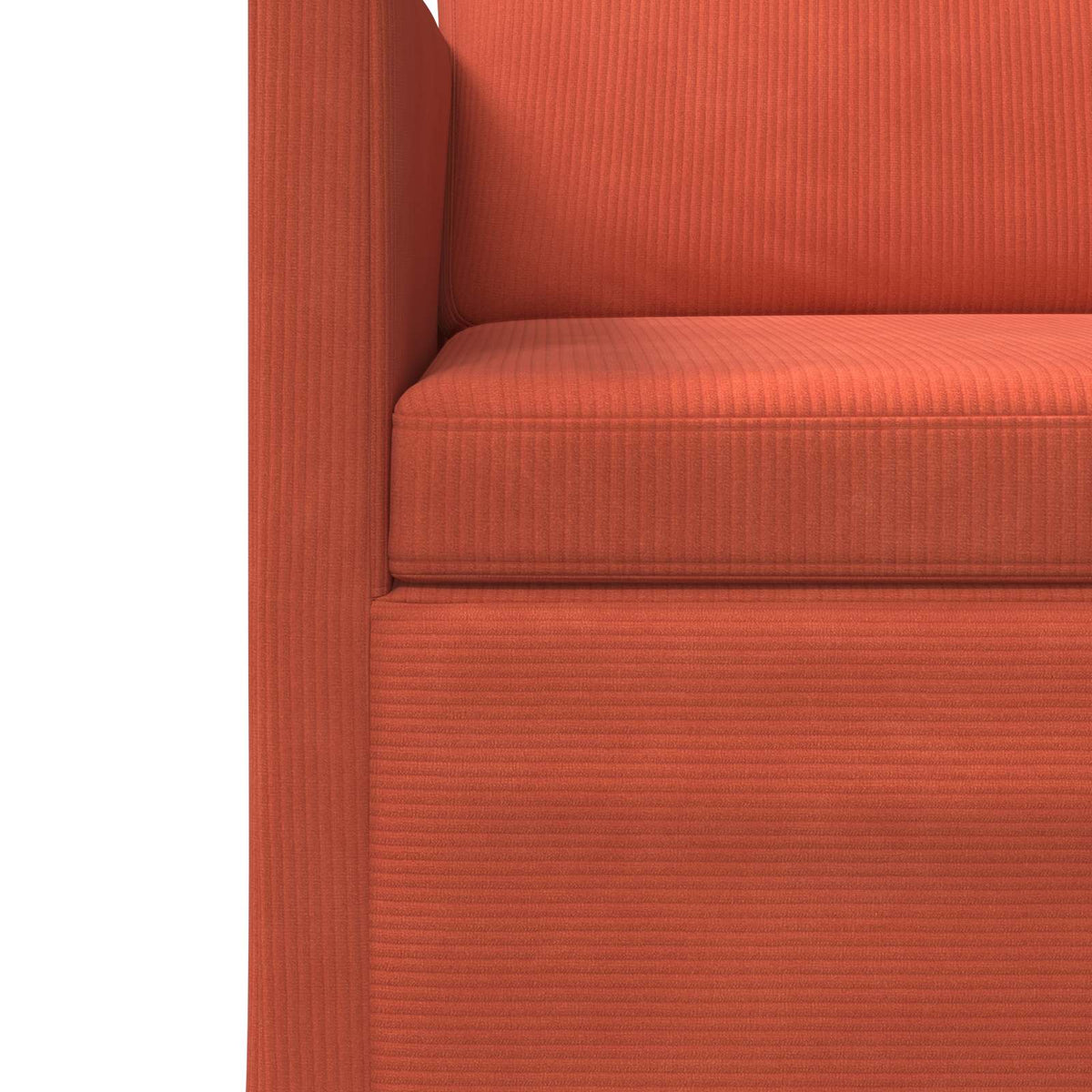 vidaXL Sofa Set 2 pcs Red Orange Corduroy Fabric 5