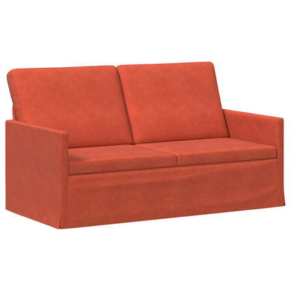 vidaXL Sofa Set 2 pcs Red Orange Corduroy Fabric 4