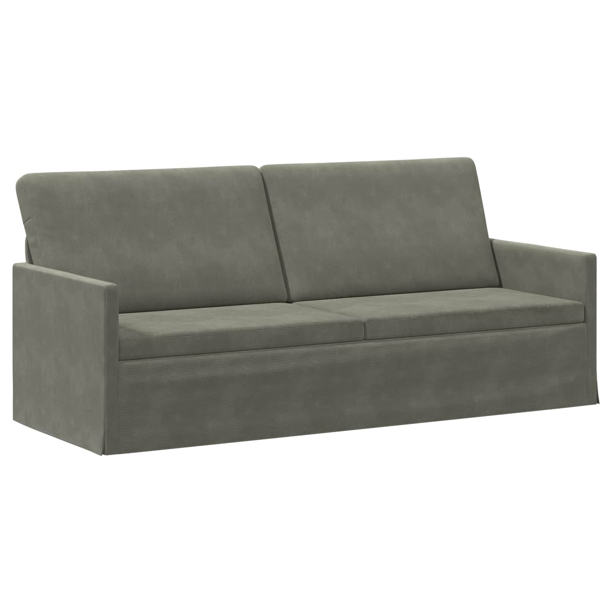 vidaXL Sofa Set 2 pcs Light Grey Corduroy Fabric 4