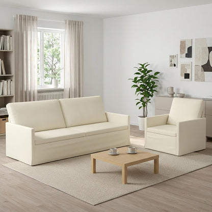 vidaXL Sofa Set 2 pcs Corduroy Fabric 1-Seater + 3-Seater (180 cm)