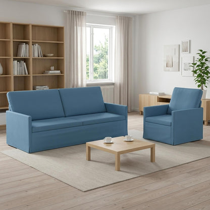 vidaXL Sofa Set 2 pcs Corduroy Fabric 1-Seater + 3-Seater (180 cm)