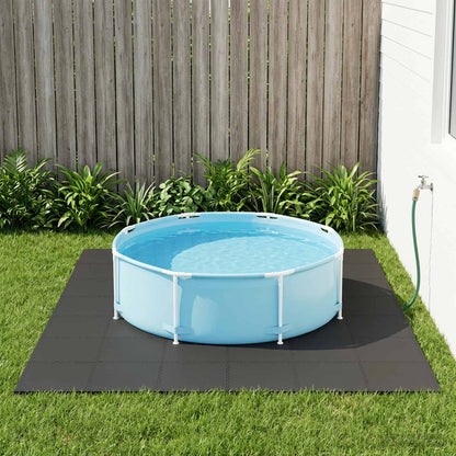 vidaXL Pool Ground Mat 50 pcs Black 18 m² EVA Foam 1