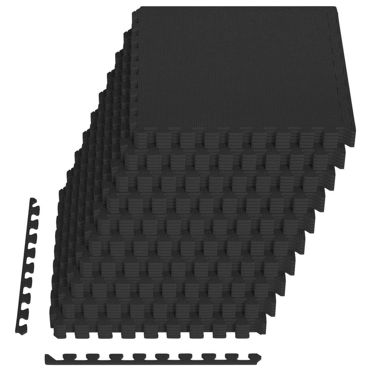 vidaXL Pool Ground Mat 50 pcs Black 18 m² EVA Foam 2