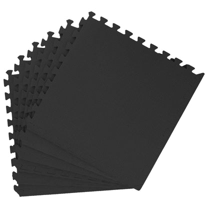 vidaXL Pool Ground Mat 50 pcs Black 18 m² EVA Foam 3