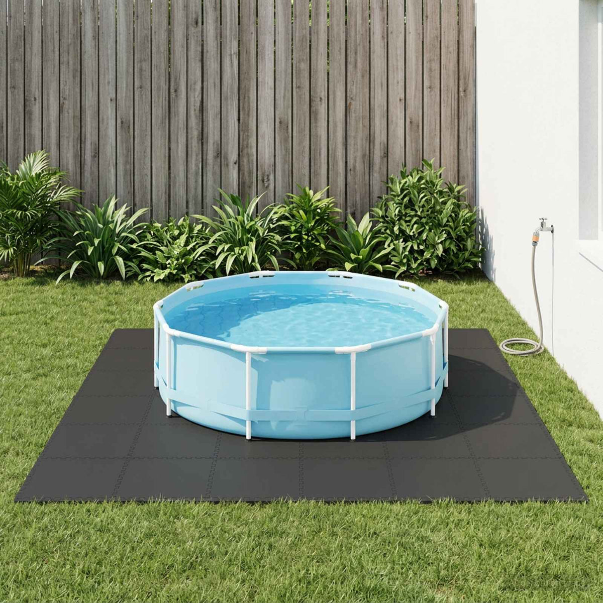 Pool Ground Mat 18 m² EVA Foam Thickness 0.4 cm Black 50