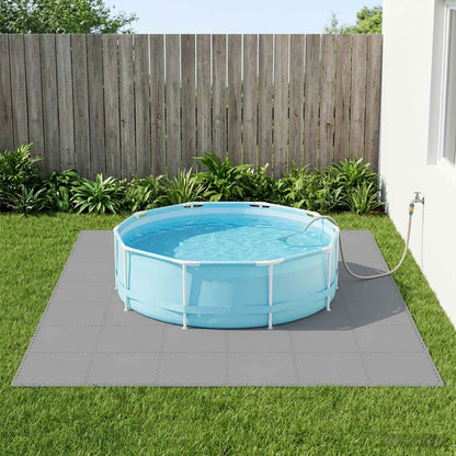 Pool Ground Mat 18 m² EVA Foam Thickness 0.4 cm Grey 50