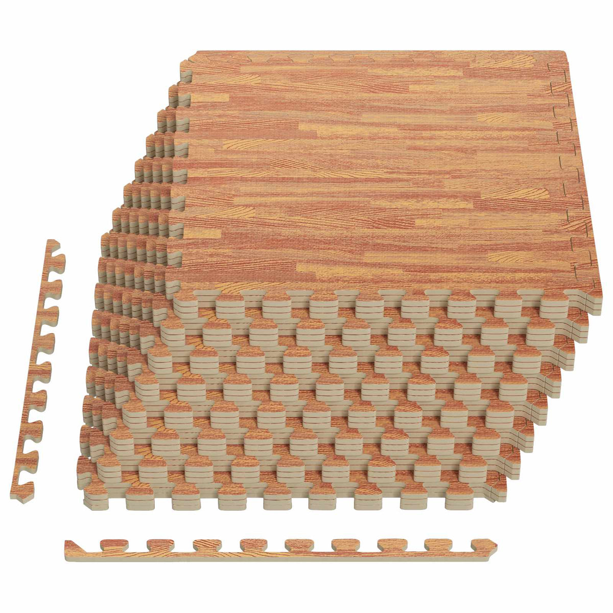 vidaXL Pool Ground Mat 24 pcs Wood 8.64 m² EVA Foam 2